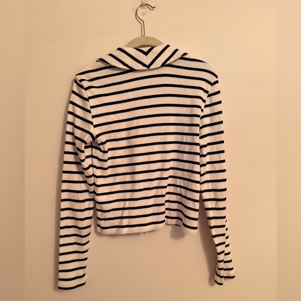 Madewell Ribbed Zip-Front Tee - Picture 8 of 8